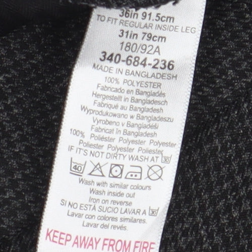 Next Men's Black Dress Pants, Size 36, Regular Fit