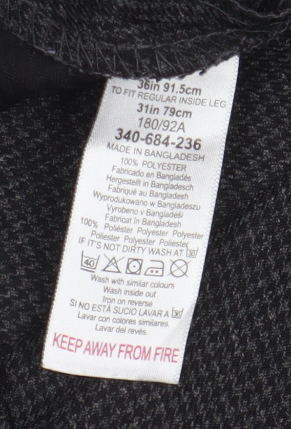 Next Men's Black Dress Pants, Size 36, Regular Fit