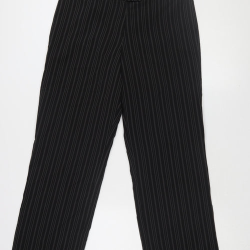 Amaranto Women's Black Striped Dress Pants Size 12