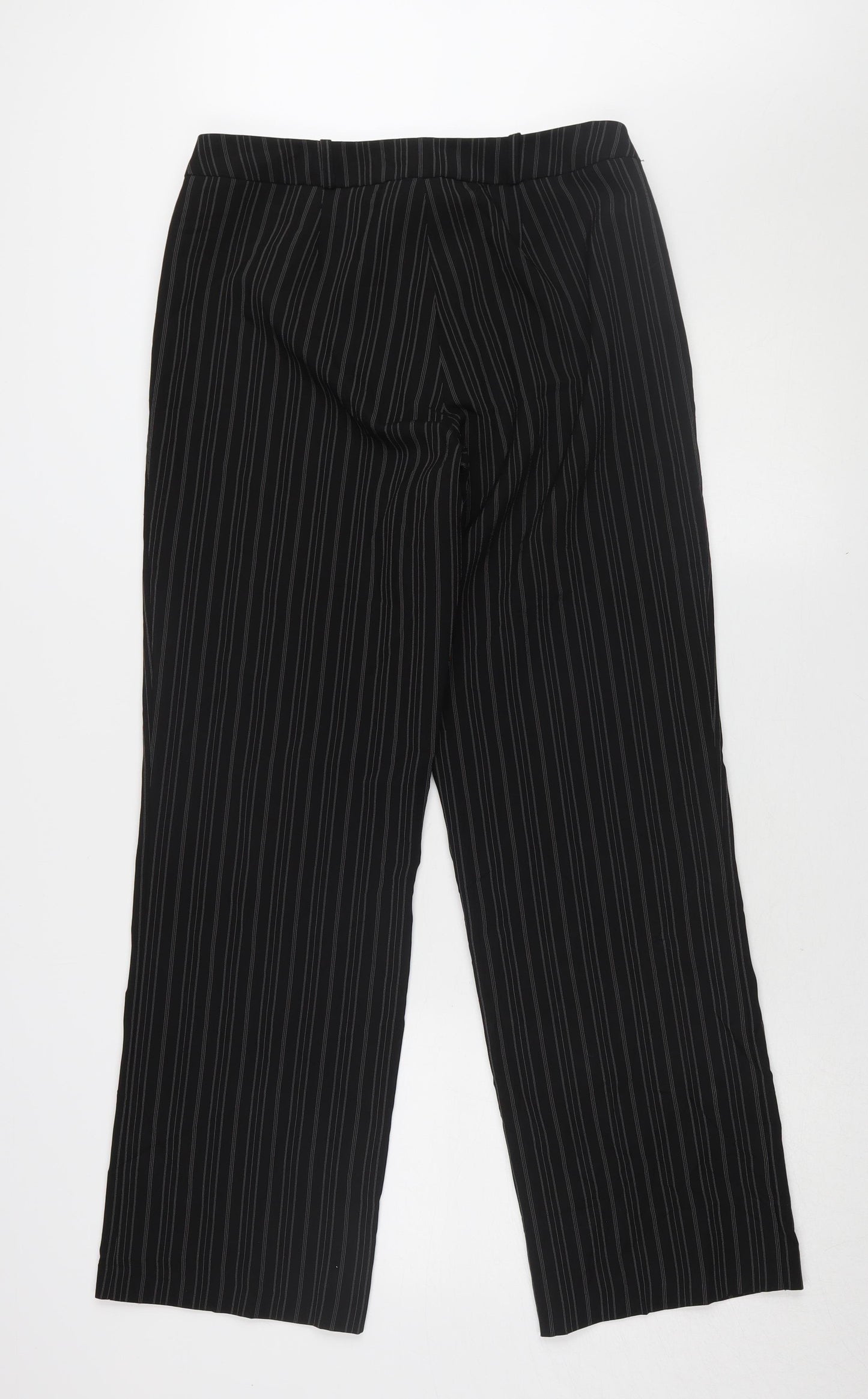 Amaranto Women's Black Striped Dress Pants Size 12