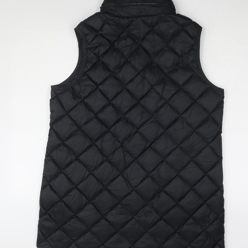 Marks and Spencer Women's Black Puffer Waistcoat - Size 16