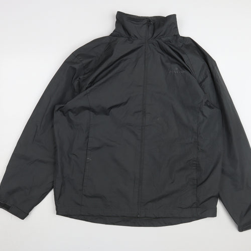 Dunlop Men's Black Windbreaker Jacket L - Casual