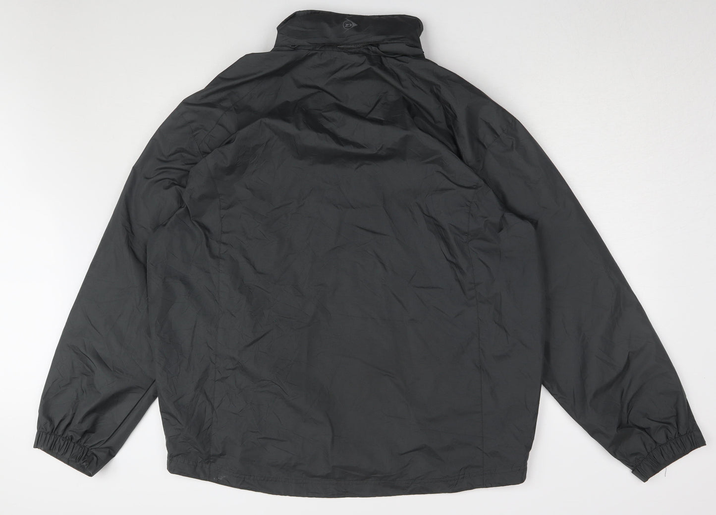 Dunlop Men's Black Windbreaker Jacket L - Casual