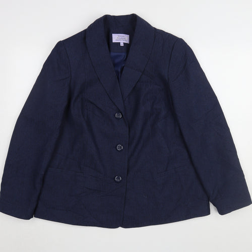 Honor Millburn Women's Blue Blazer Size 16 Classic Style