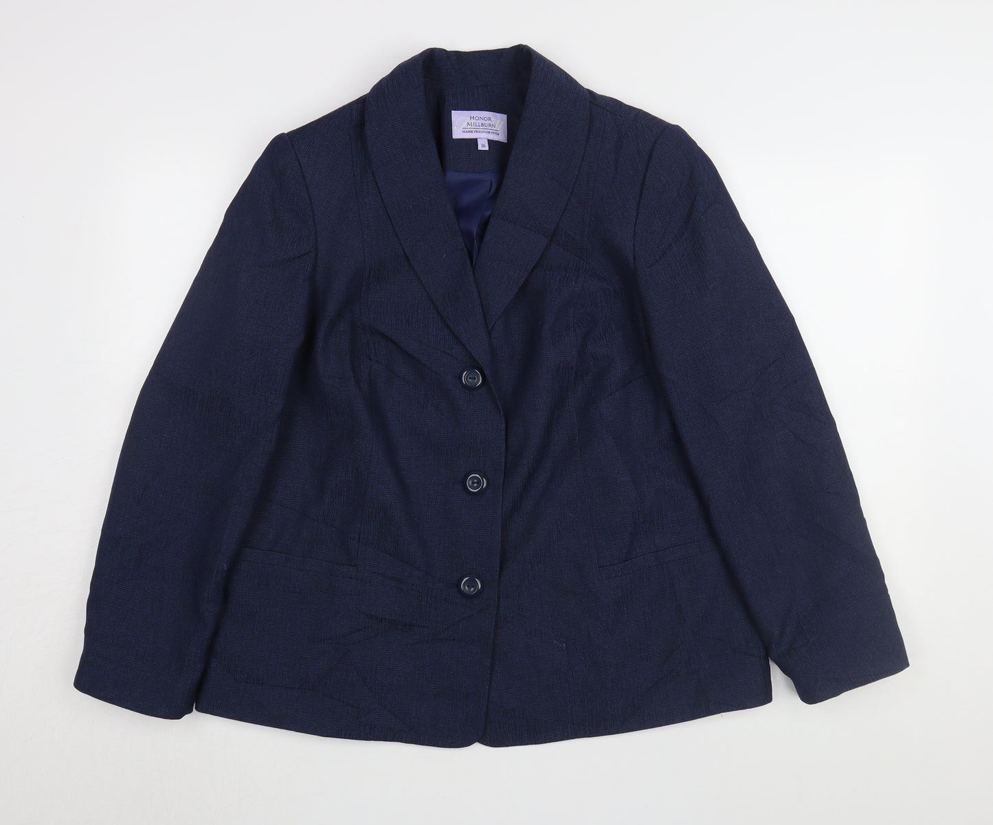 Honor Millburn Women's Blue Blazer Size 16 Classic Style