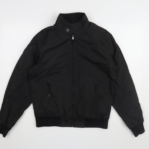 Zara Man Black Bomber Jacket, Men's S, Casual Style