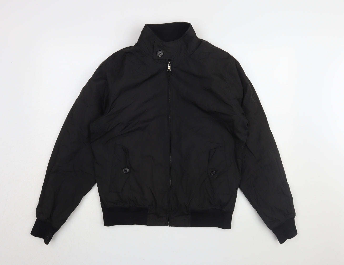 Zara Man Black Bomber Jacket, Men's S, Casual Style