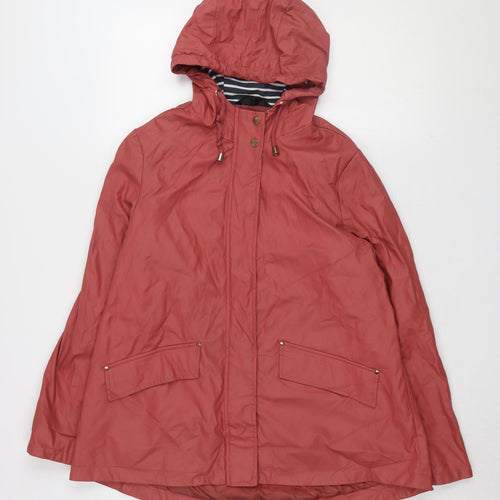Dunnes Stores Women's Red Waterproof Rain Coat Size 12