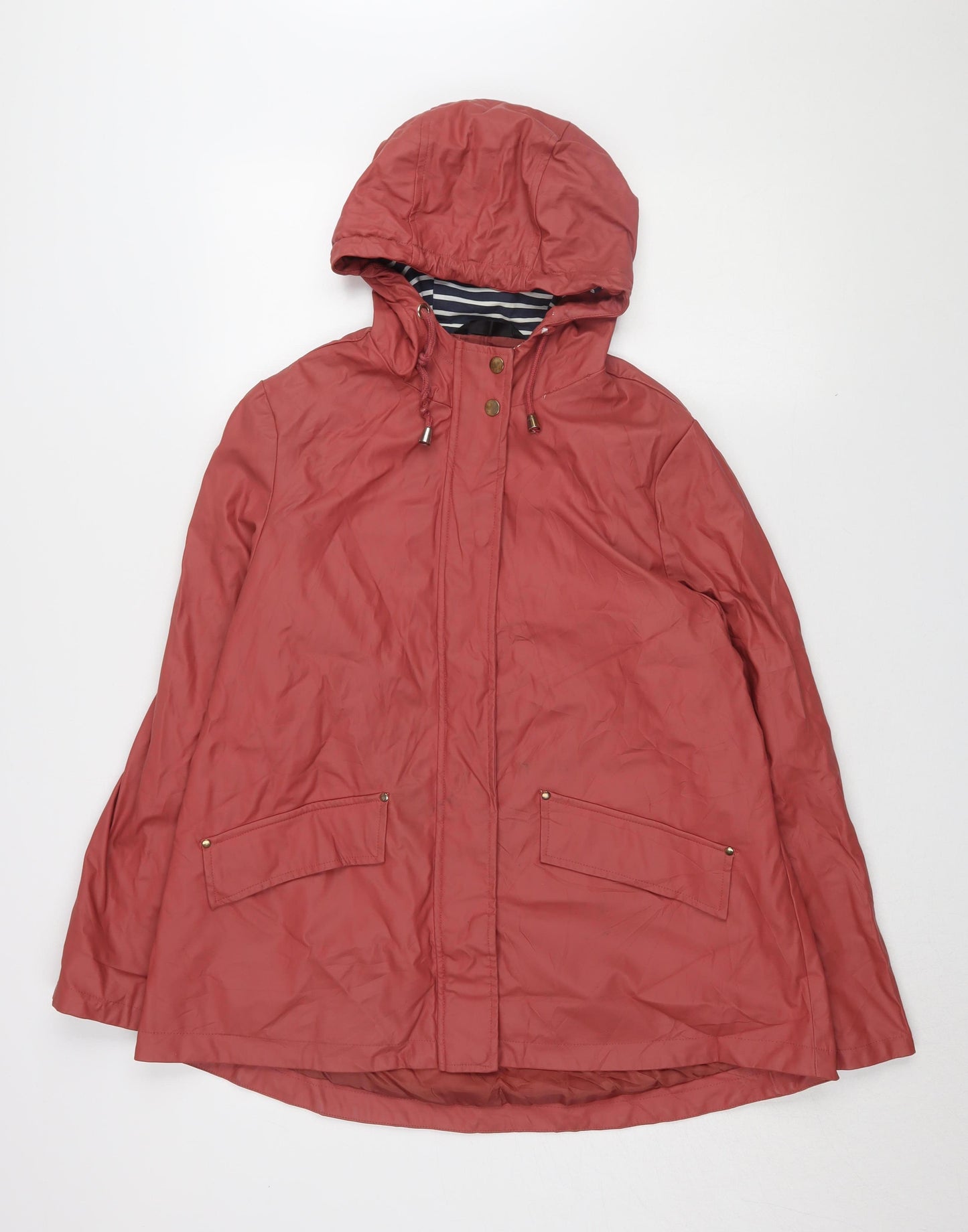 Dunnes Stores Women's Red Waterproof Rain Coat Size 12