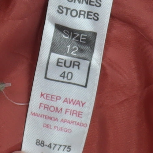 Dunnes Stores Women's Red Waterproof Rain Coat Size 12