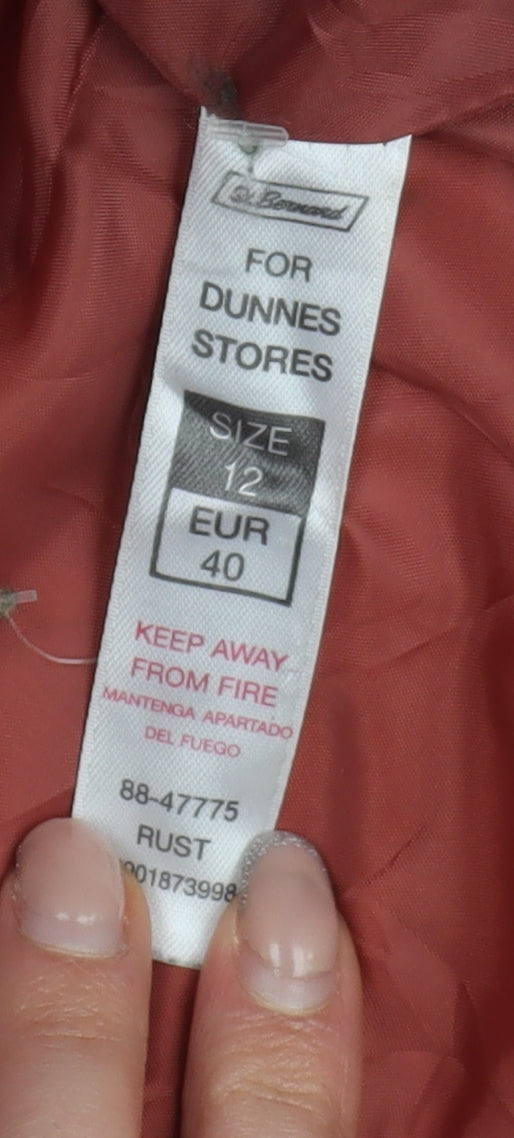Dunnes Stores Women's Red Waterproof Rain Coat Size 12