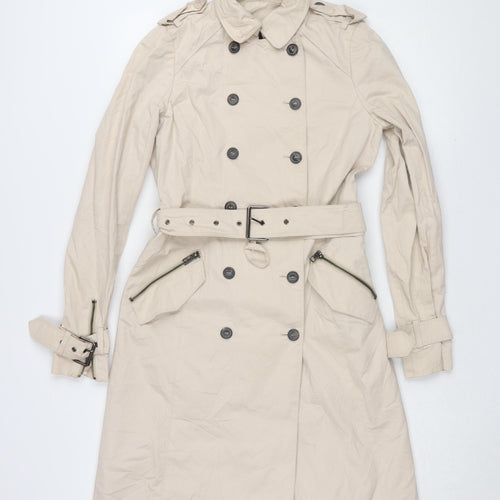 Zara Basic Women's Beige Trench Coat Size 6