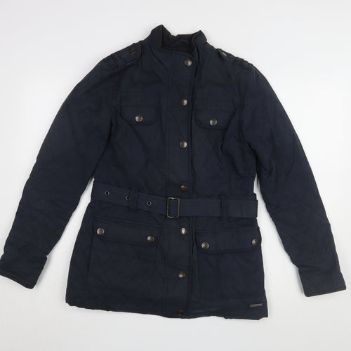 Crew Clothing Co. Women's Blue Quilted Jacket Size 10