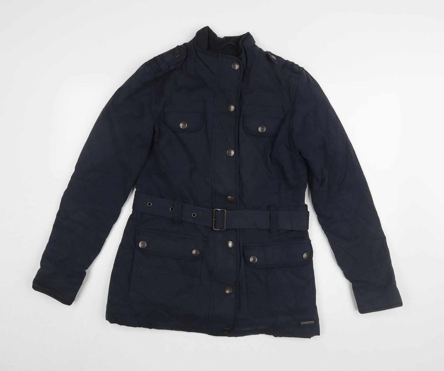 Crew Clothing Co. Women's Blue Quilted Jacket Size 10