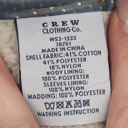 Crew Clothing Co. Women's Blue Quilted Jacket Size 10