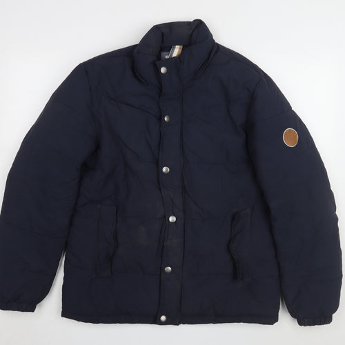Jack & Jones Men’s Blue Puffer Jacket L