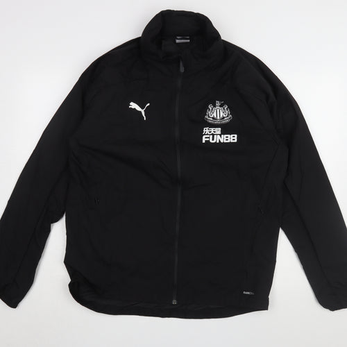 Puma Men's Black Waterproof Rain Coat Football Jacket