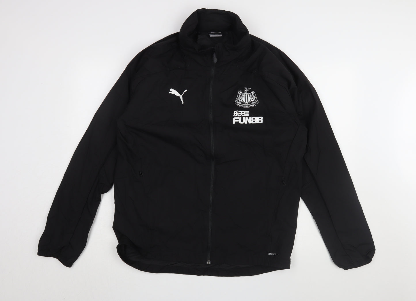 Puma Men's Black Waterproof Rain Coat Football Jacket