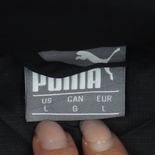 Puma Men's Black Waterproof Rain Coat Football Jacket