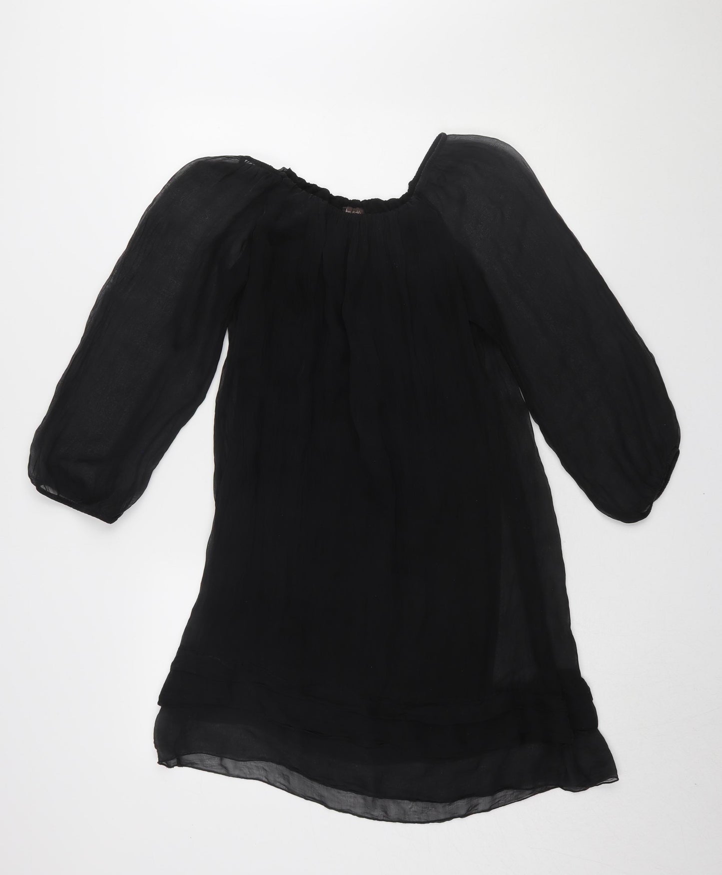 Phase Eight Black Silk A-Line Dress M