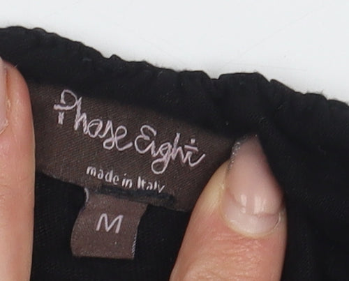 Phase Eight Black Silk A-Line Dress M