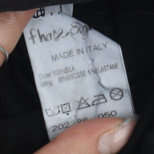 Phase Eight Black Silk A-Line Dress M