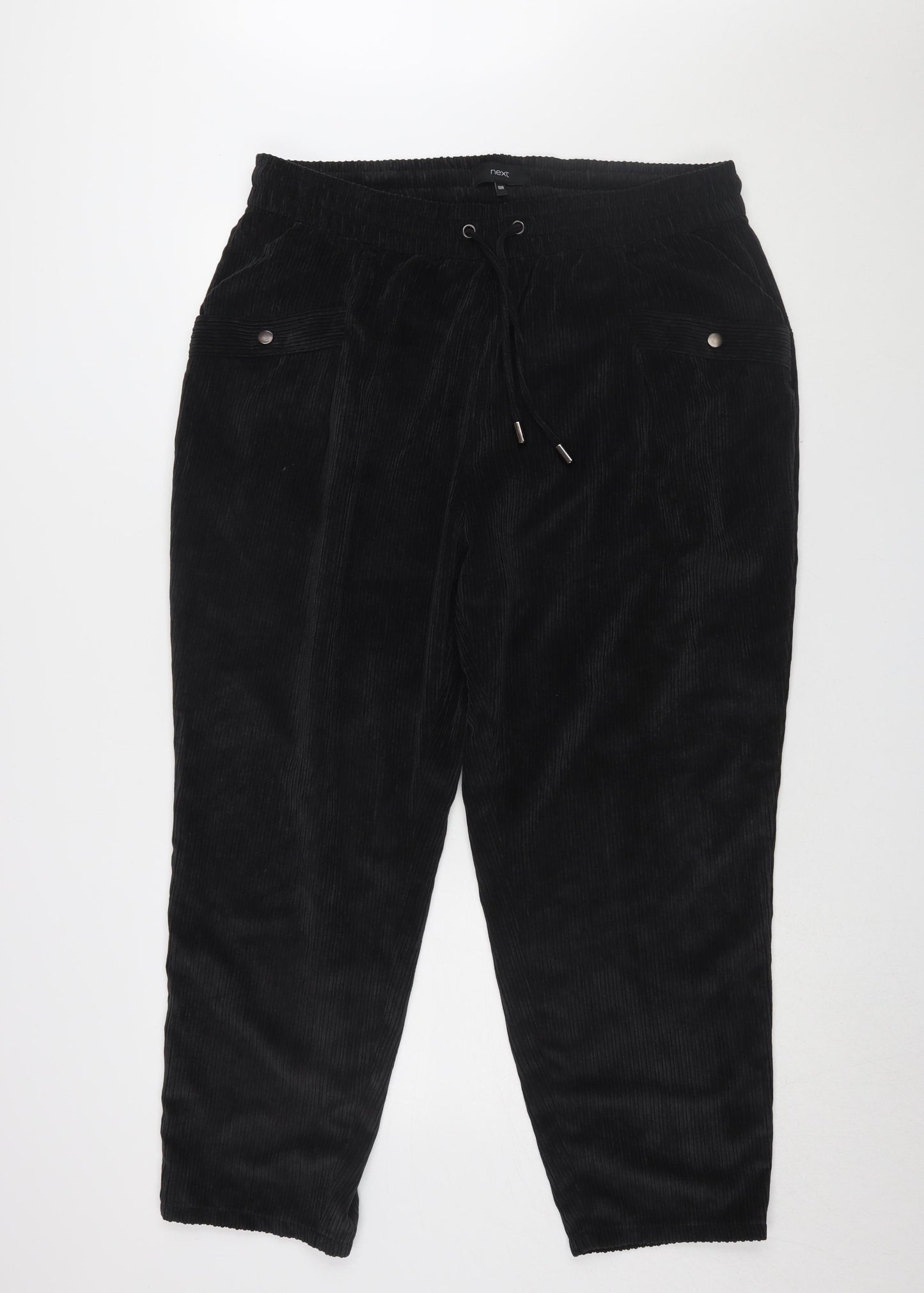 Next Women's Black Corduroy Joggers Size 18