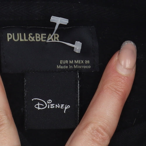 Pull & Bear Women's Black Mickey Mouse Hoodie M
