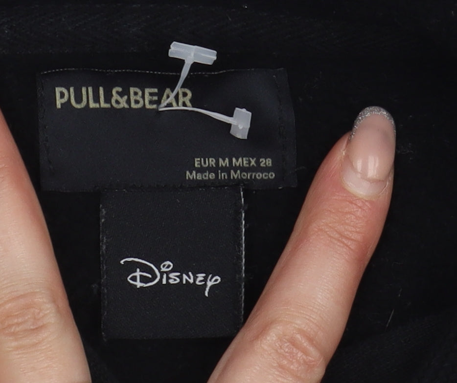 Pull & Bear Women's Black Mickey Mouse Hoodie M