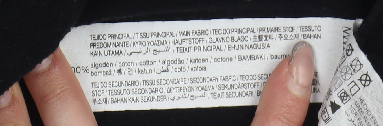 Pull & Bear Women's Black Mickey Mouse Hoodie M