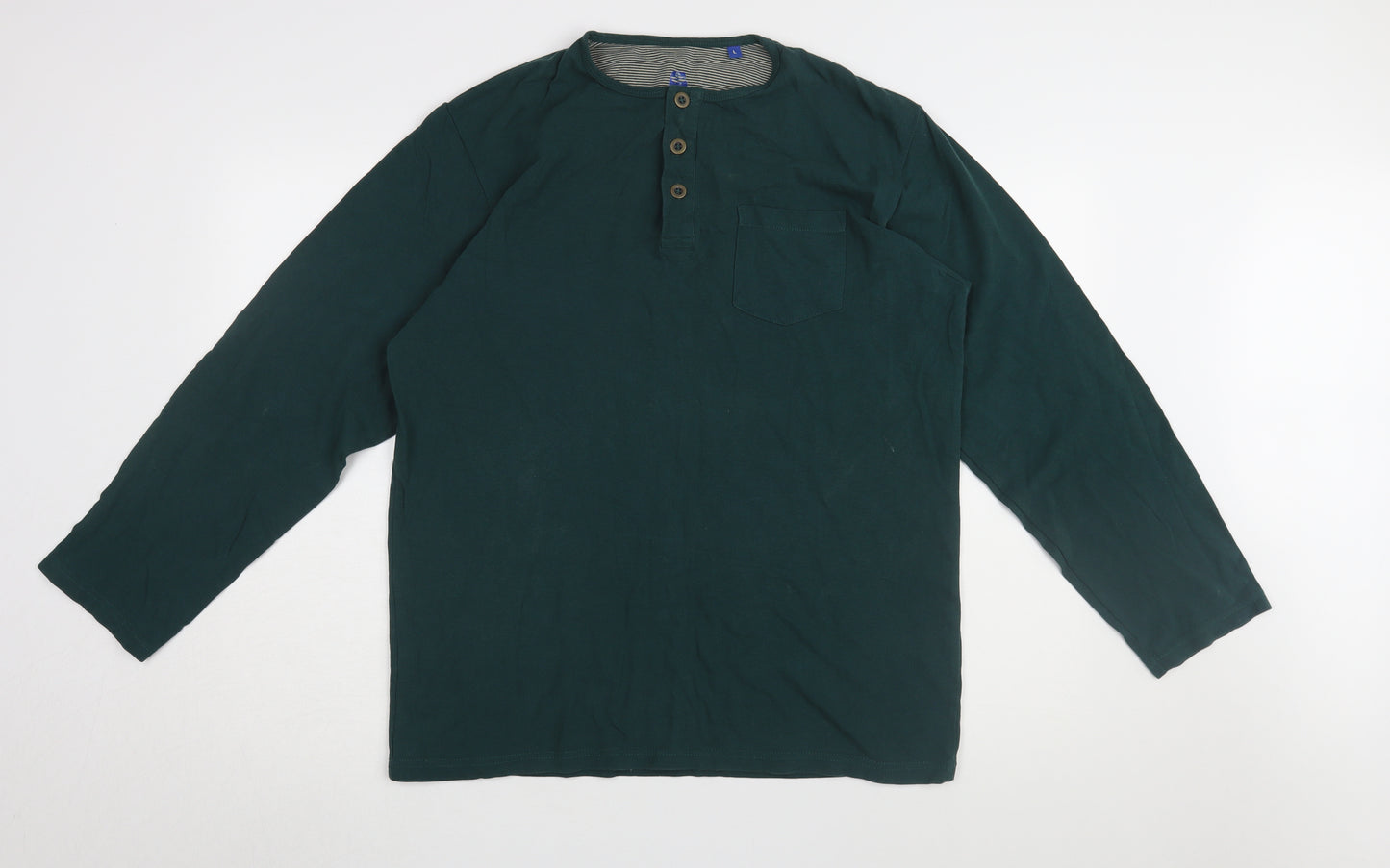 Old Salt Men's Green L Henley Long Sleeve T-Shirt