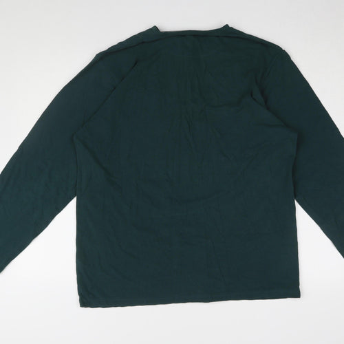 Old Salt Men's Green L Henley Long Sleeve T-Shirt