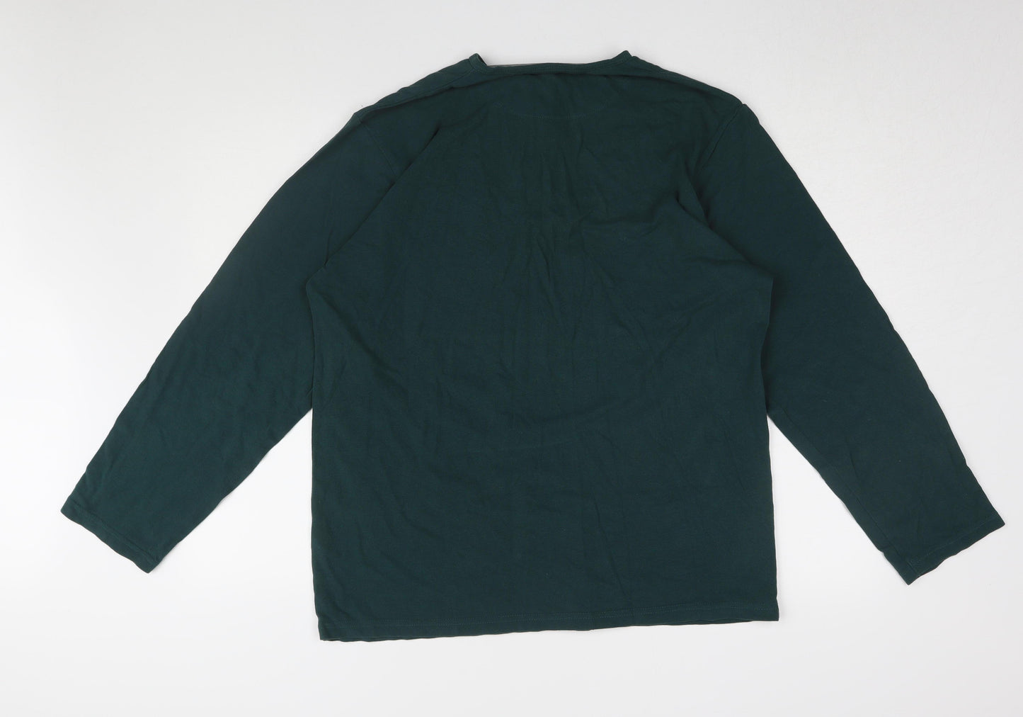 Old Salt Men's Green L Henley Long Sleeve T-Shirt