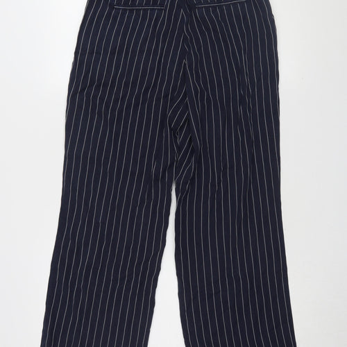 Blue Illusion Women's XS Blue Striped Wide-Leg Trousers