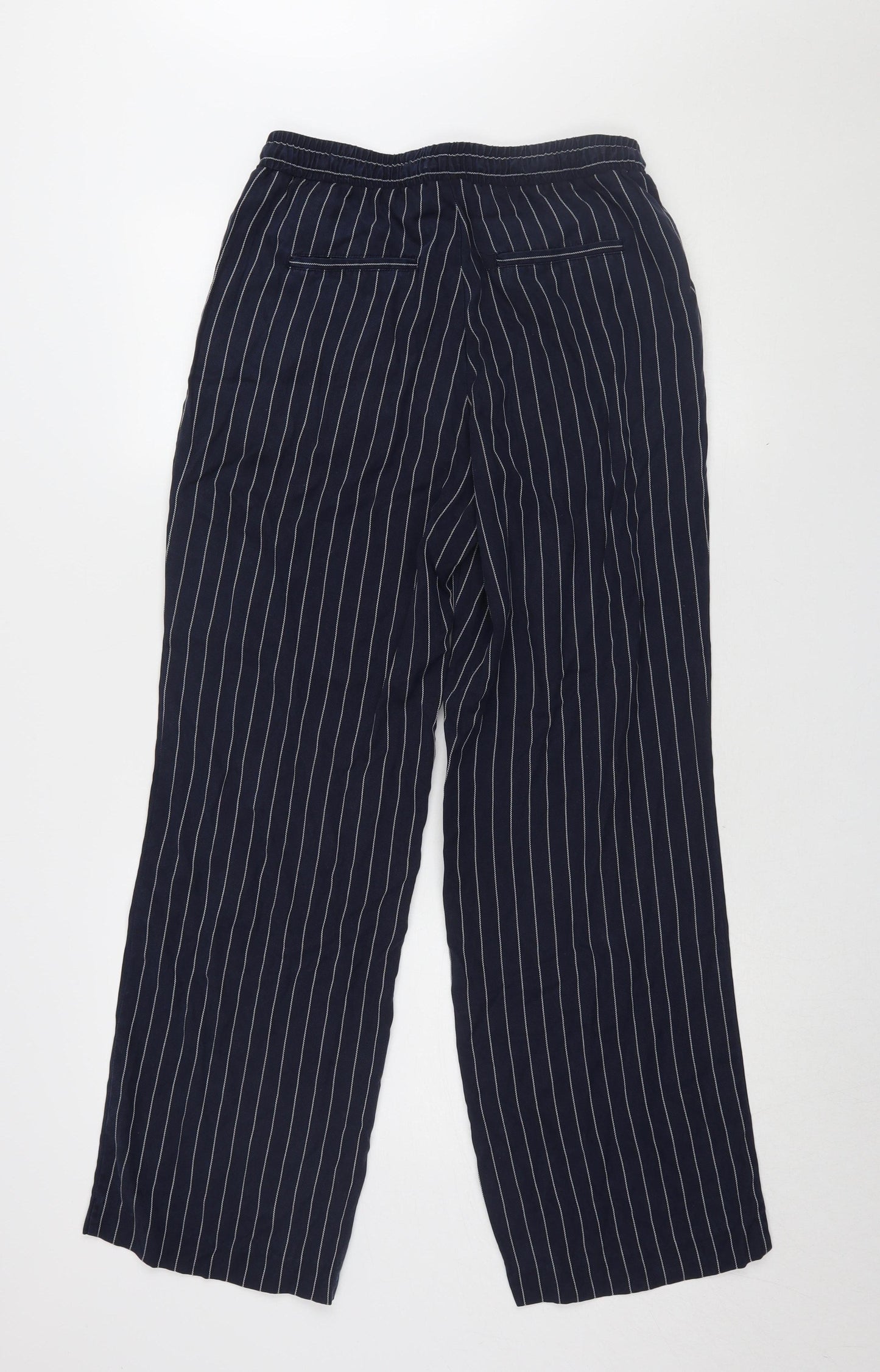 Blue Illusion Women's XS Blue Striped Wide-Leg Trousers