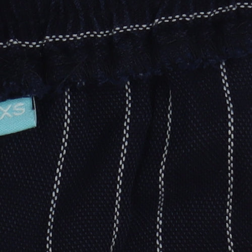 Blue Illusion Women's XS Blue Striped Wide-Leg Trousers