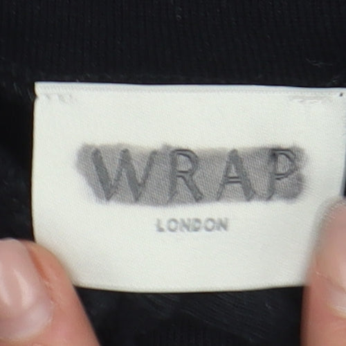 Wrap London Women's Black Button-Up Long Sleeve Top