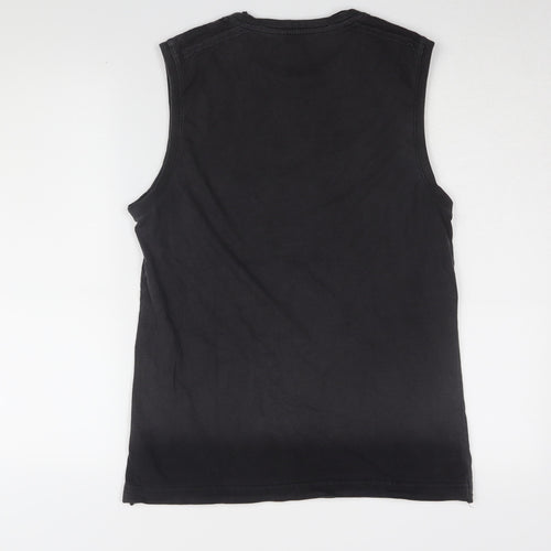BHS Men’s Black Sleeveless T-Shirt M