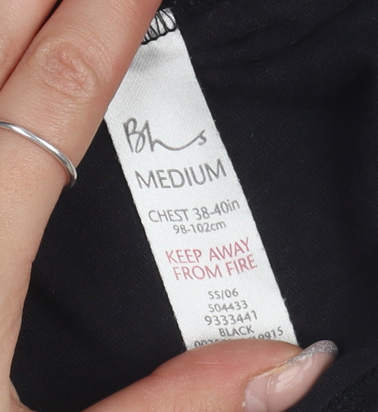 BHS Men’s Black Sleeveless T-Shirt M