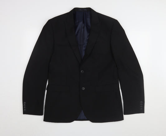 Next Men's Black Single-Breasted Suit Jacket 40R