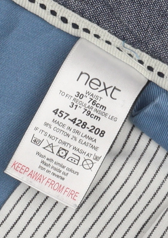 Next Men's Blue Chino Trousers Size 30