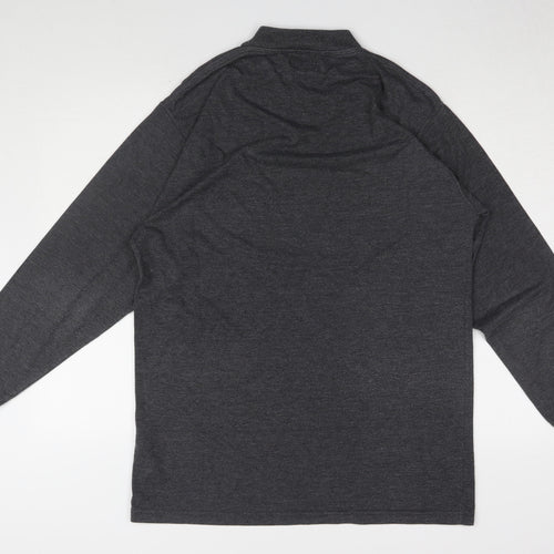 Petroleum Men's Grey Mock Neck T-Shirt Size L