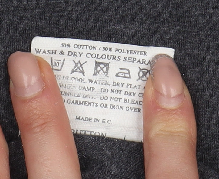 Petroleum Men's Grey Mock Neck T-Shirt Size L