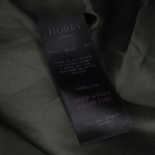 Hobbs Women's Green Wool Blend Coat Size 10
