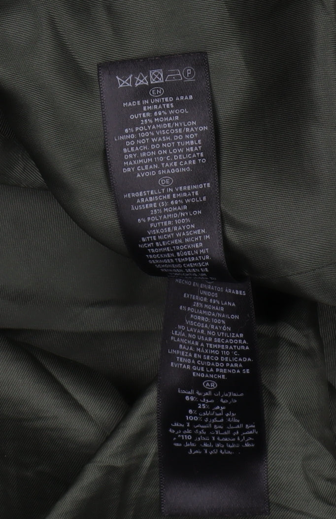 Hobbs Women's Green Wool Blend Coat Size 10