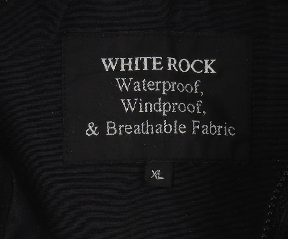 White Rock Men's Black XL Parka Jacket Waterproof