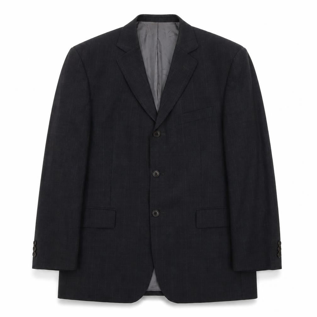 Front view of Marks & Spencer Men's Grey Wool Suit Jacket Size 40S