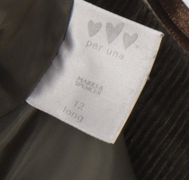 Marks and Spencer Women's Brown Flare Long Skirt