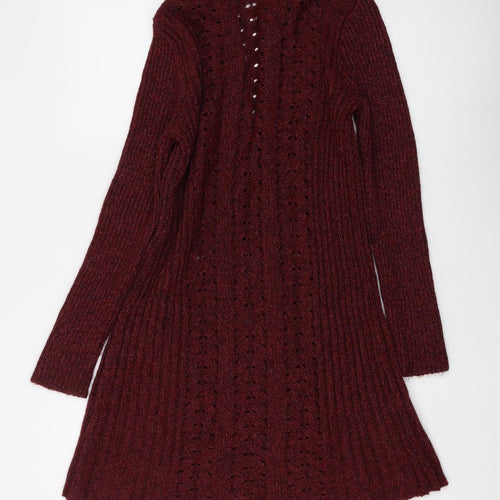 Per Una Women's Red High Neck Cardigan Size 12