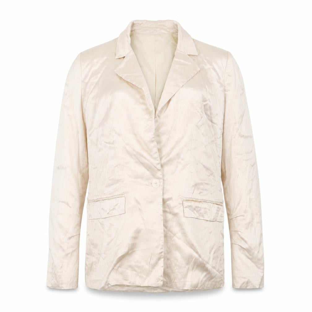 Front view of Zara Women's Ivory Blazer, size 10, Formal Wear